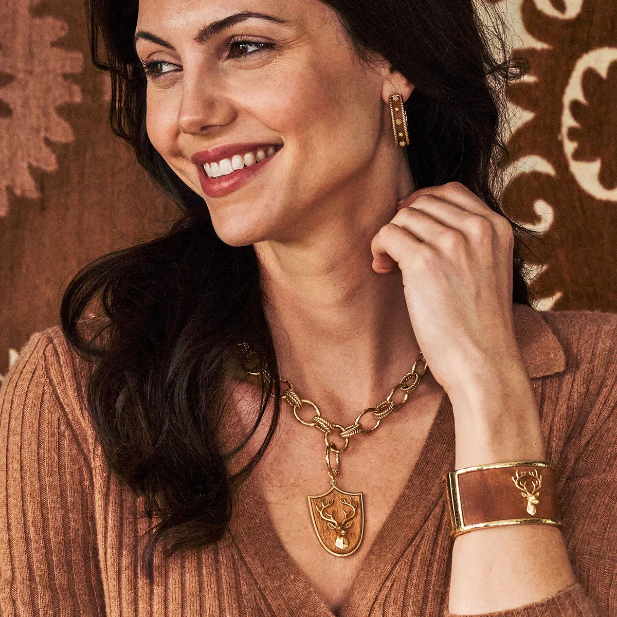 Forest Walk Stag Bangle - Teak sold by Capucine De Wulf product image thumbnail 2