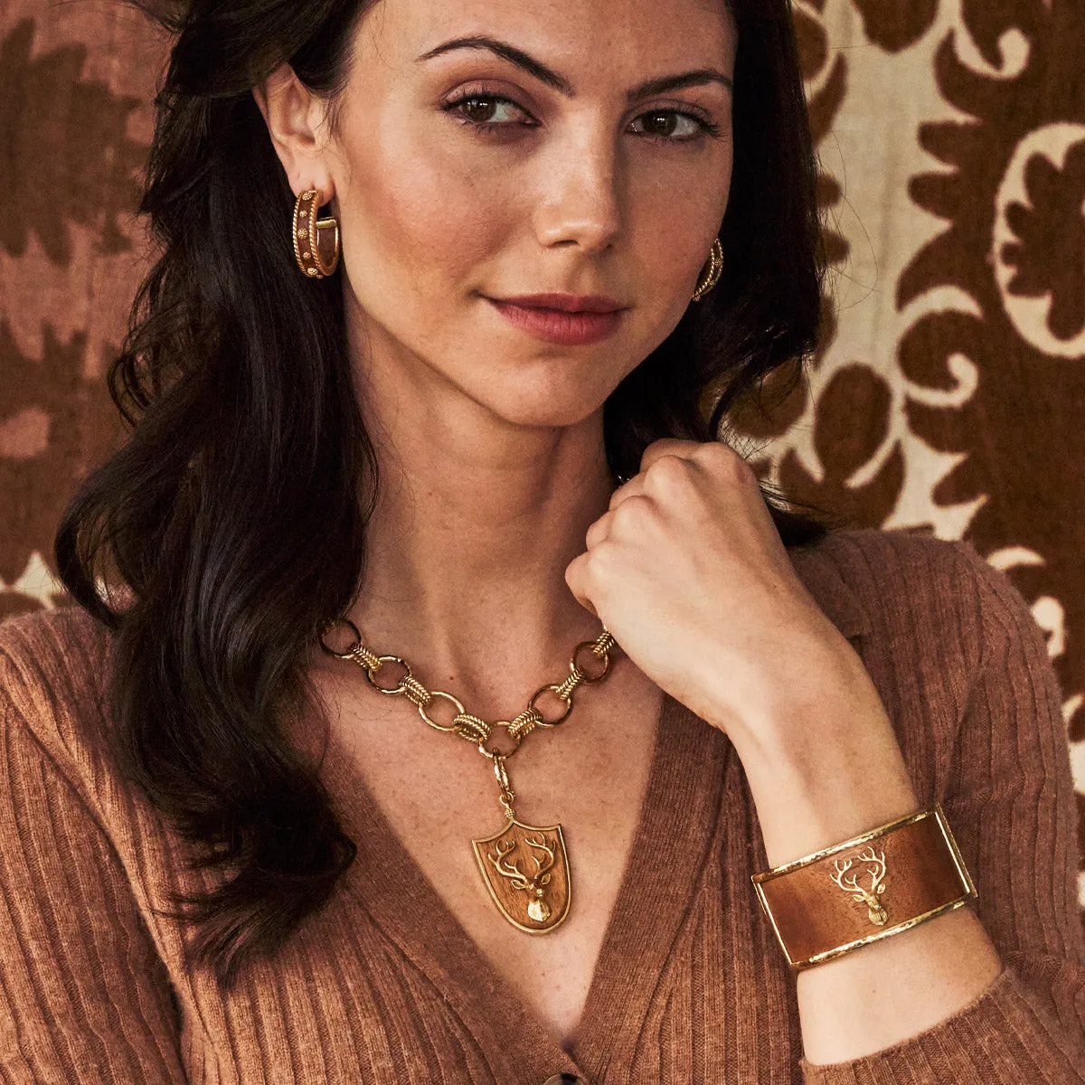 Forest Walk Stag Bangle - Teak sold by Capucine De Wulf product image thumbnail 3