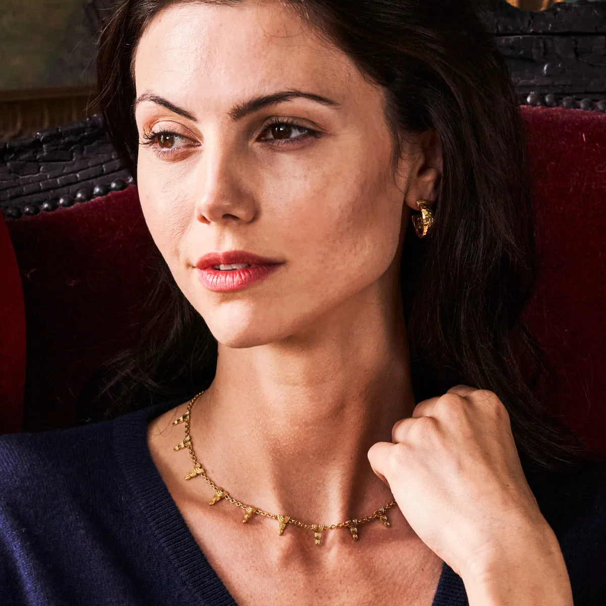 Cleopatra Ra Necklace, 16"+2" - Gold sold by Capucine De Wulf product image thumbnail 3