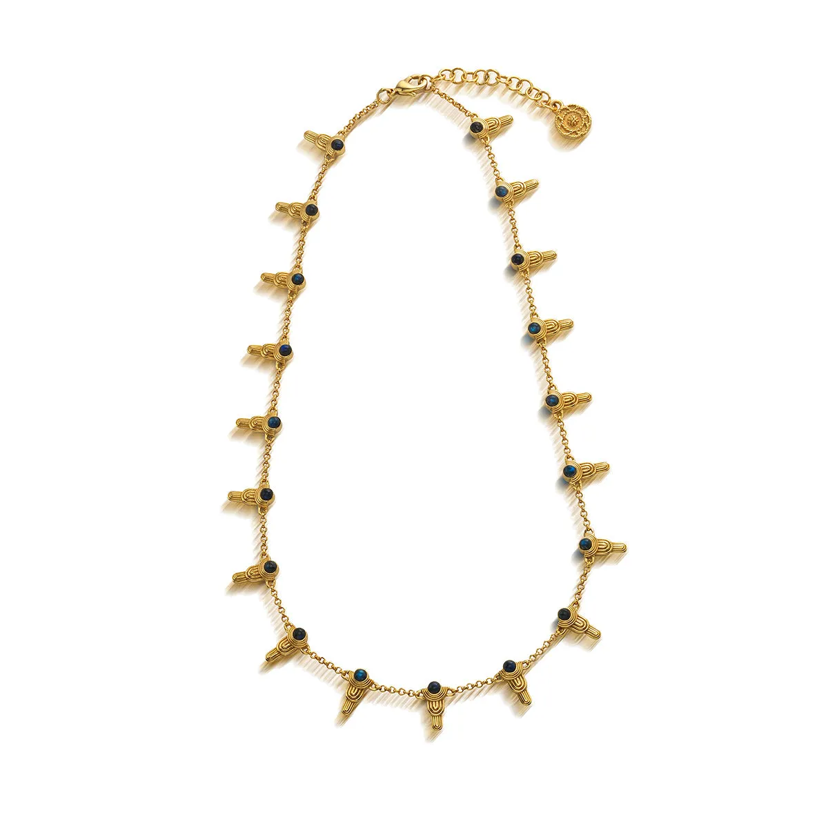 Cleopatra Ra Gem Necklace, 16"+2" - Blue Labradorite sold by Capucine De Wulf product image thumbnail 5