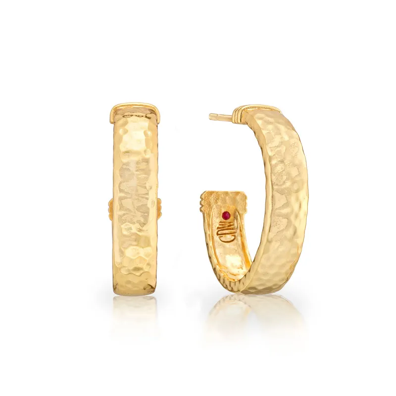 Cleopatra Classic Medium Hoop Earrings - Gold sold by Capucine De Wulf