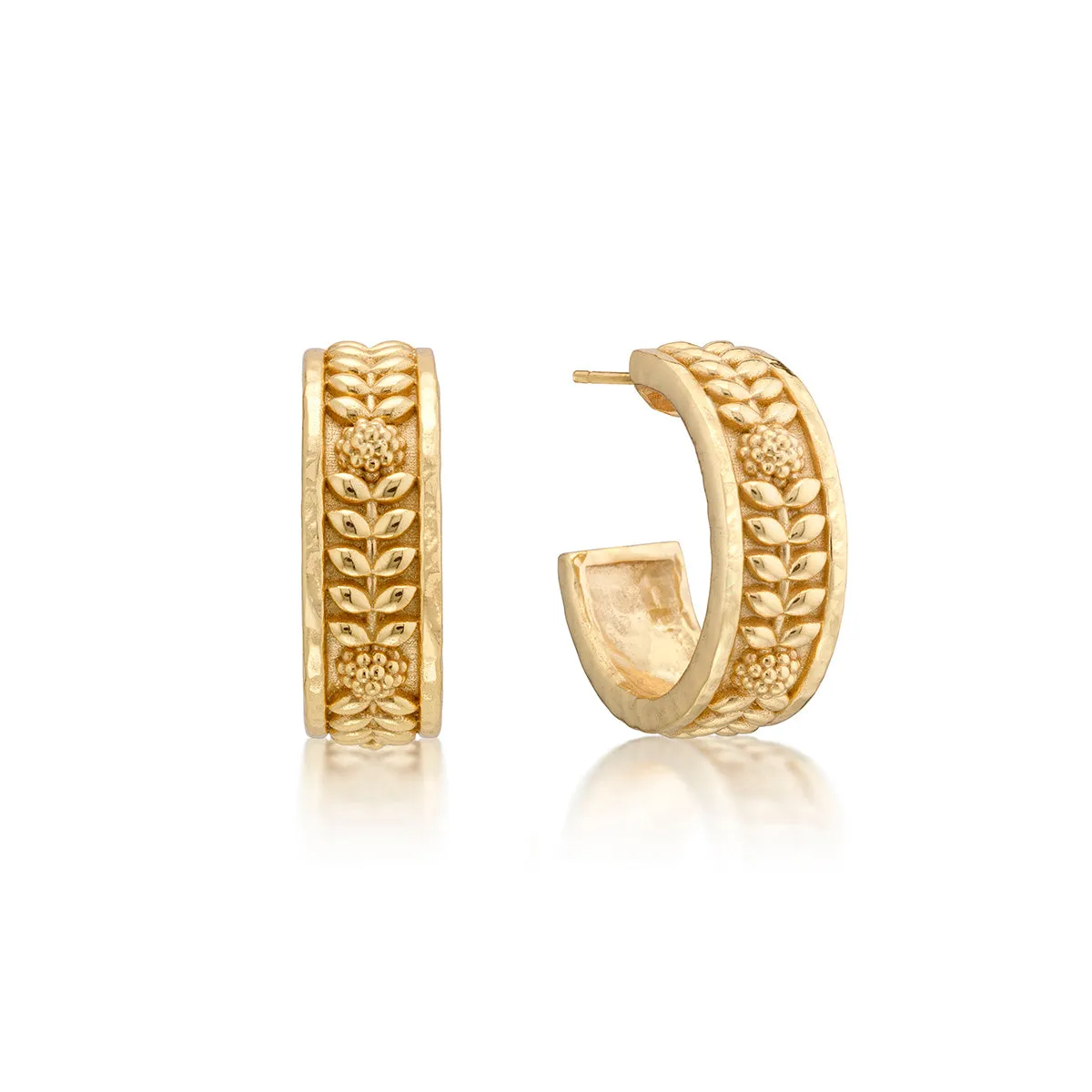 Berry Vine Small Hoop Earrings - Gold sold by Capucine De Wulf