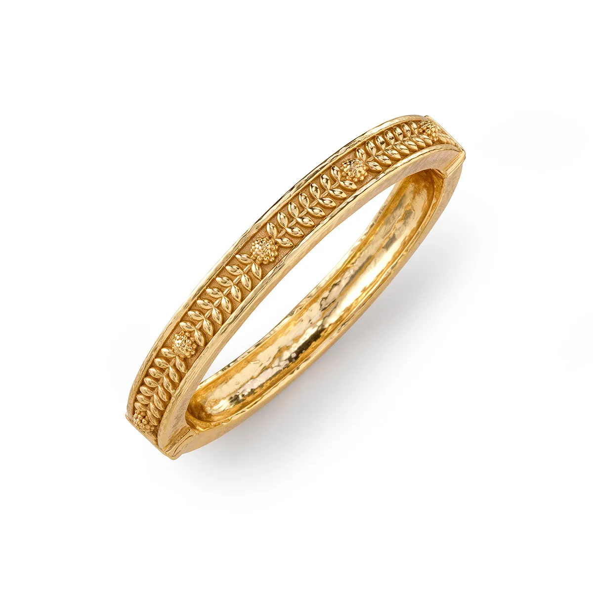 Berry Vine Hinged Bangle, S/M - Gold sold by Capucine De Wulf product image thumbnail 4