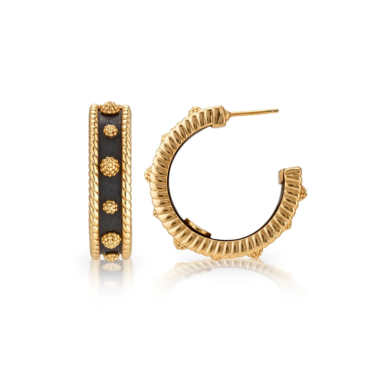 Berry Medium Hoop Earrings - Ebony sold by Capucine De Wulf product image thumbnail 5