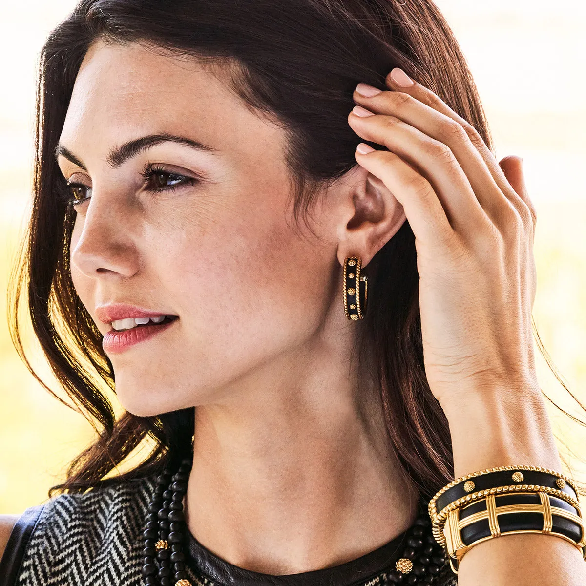 Berry Medium Hoop Earrings - Ebony sold by Capucine De Wulf product image thumbnail 2