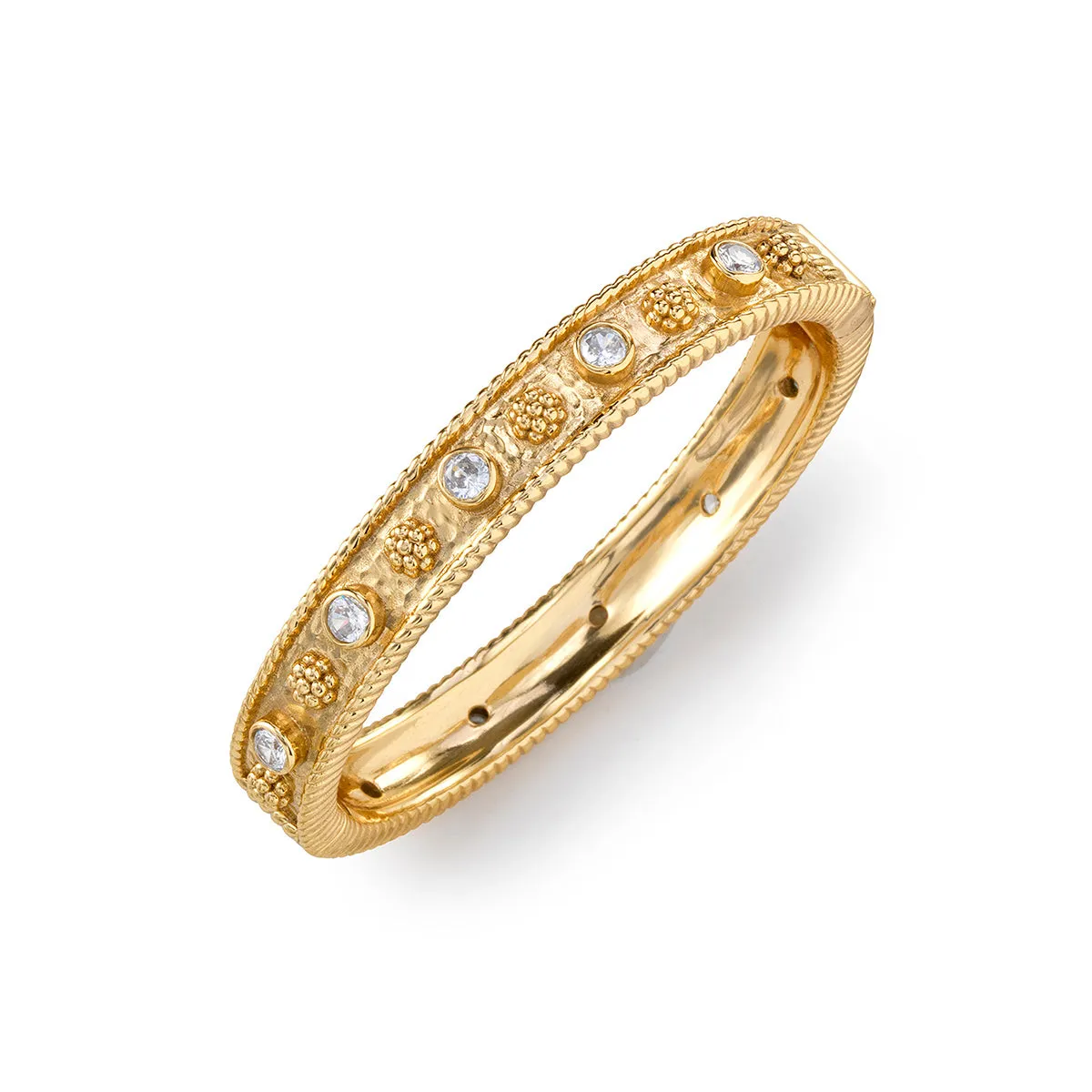 Berry Gem Classic Hinged Bangle - Clear Cubic Zirconia sold by Capucine De Wulf product image thumbnail 5