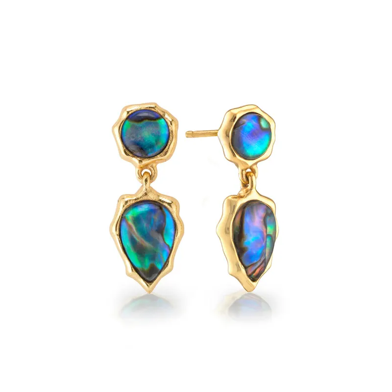 Aurora Small Drop Post Earrings - Abalone made by Capucine De Wulf