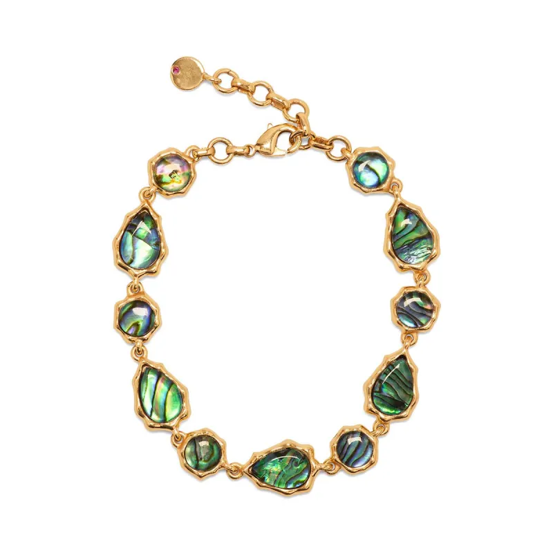 Aurora Link Bracelet, 7"+2'' - Abalone sold by Capucine De Wulf