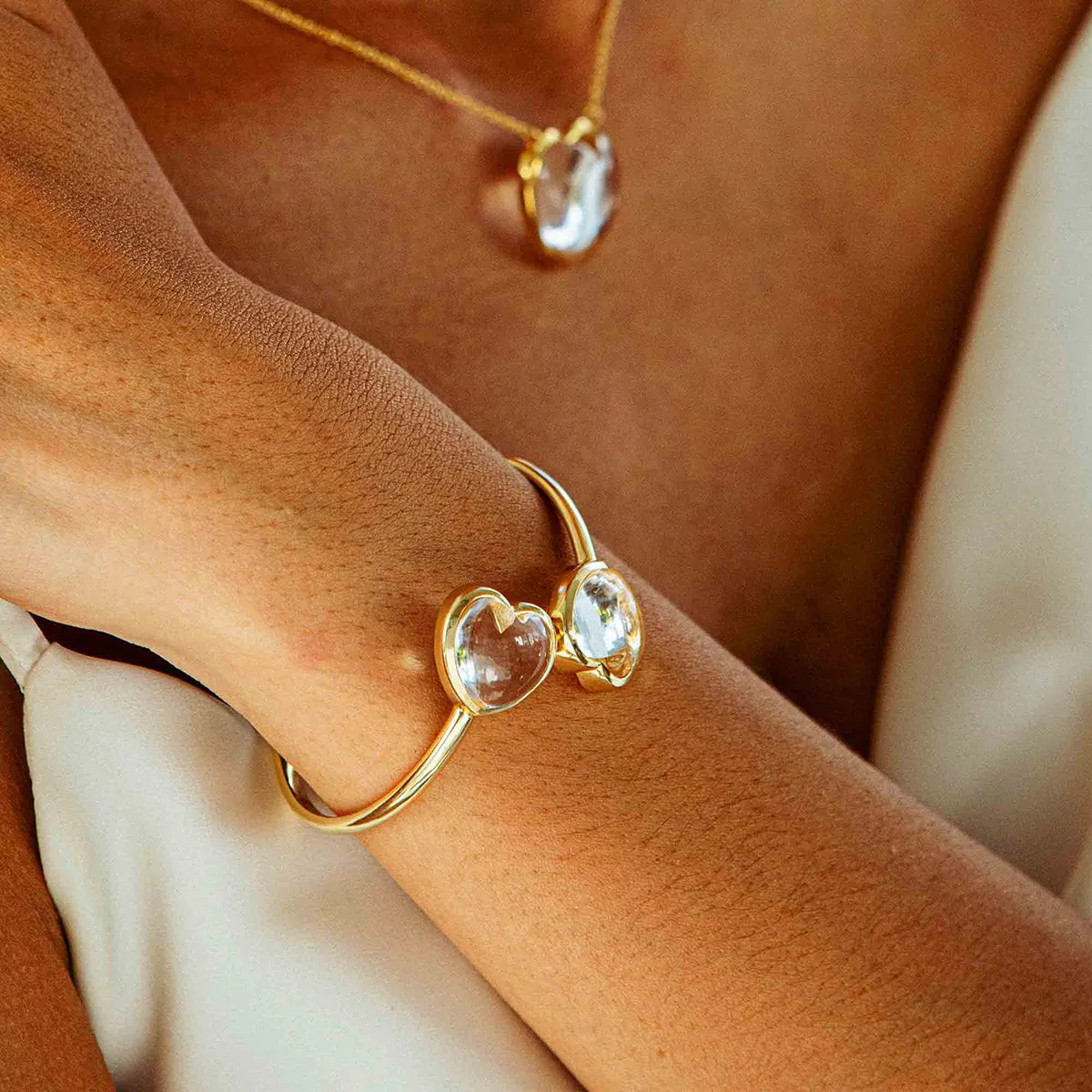 Love Bangle - Clear Quartz sold by Capucine De Wulf product image thumbnail 3