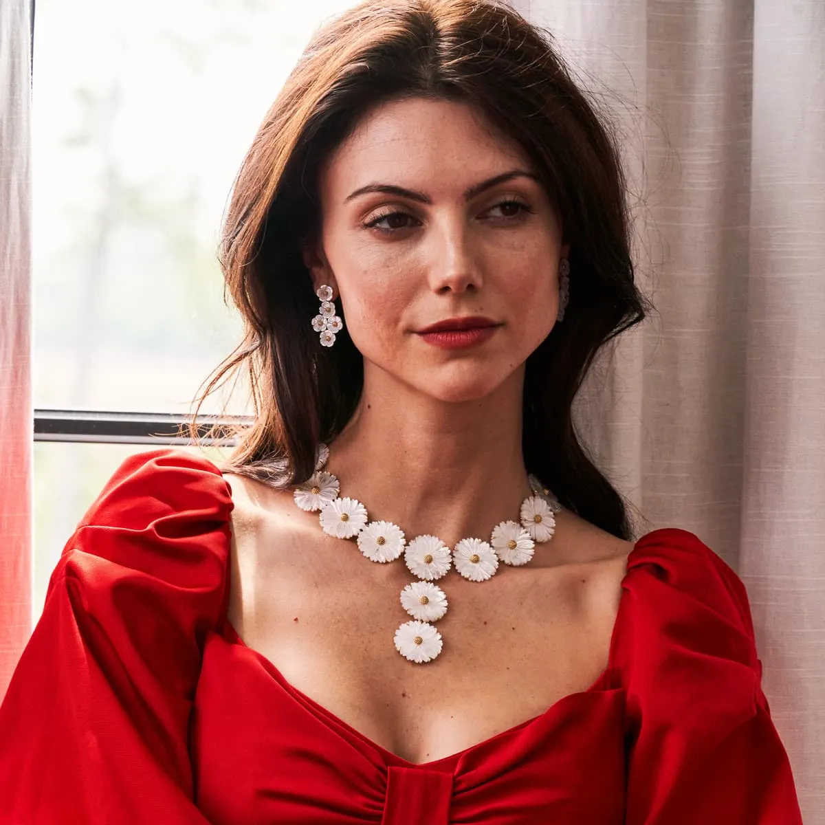 Mermaid Garden Floral Convertible Necklace, 16"+2'' - MOP sold by Capucine De Wulf product image thumbnail 4