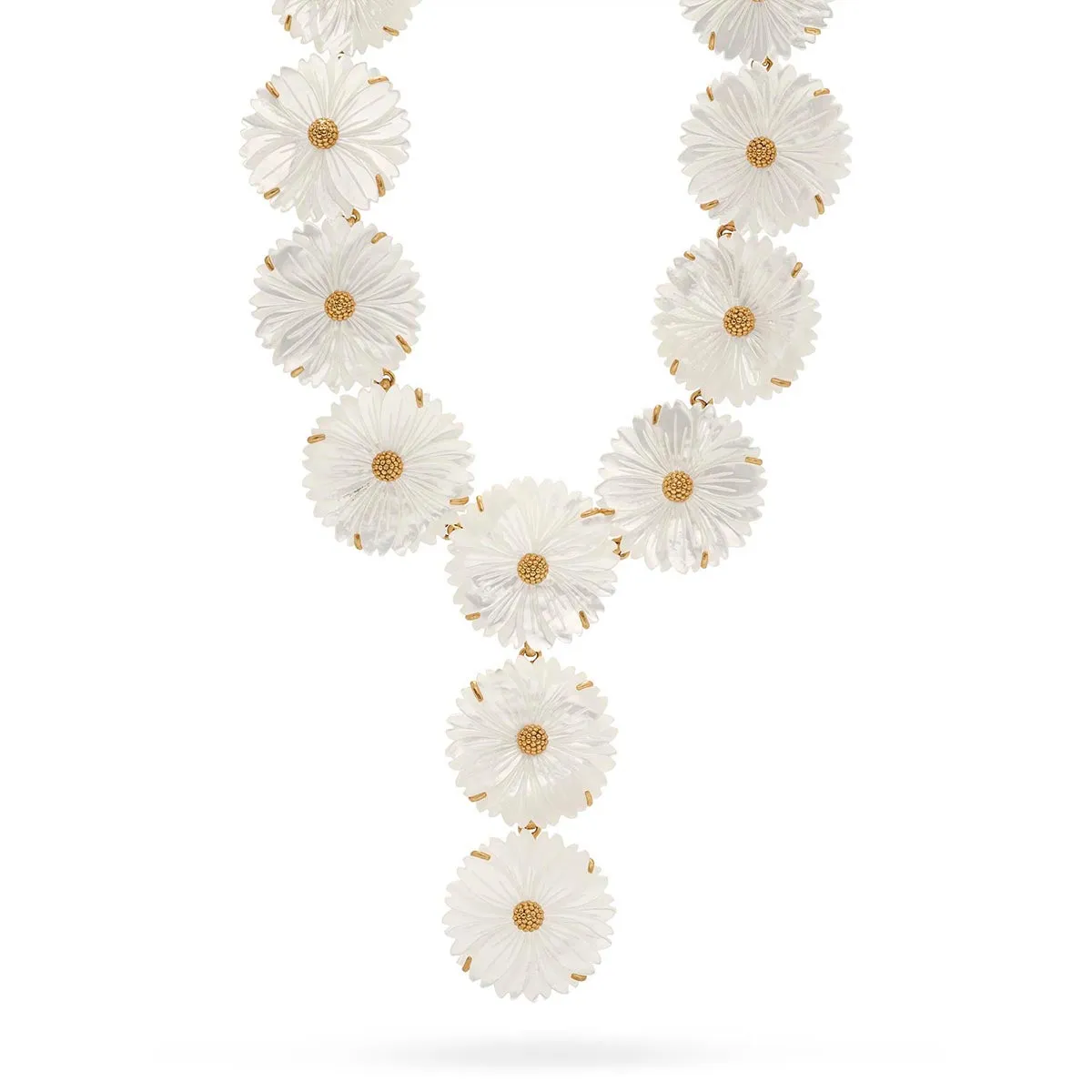 Mermaid Garden Floral Convertible Necklace, 16"+2'' - MOP sold by Capucine De Wulf