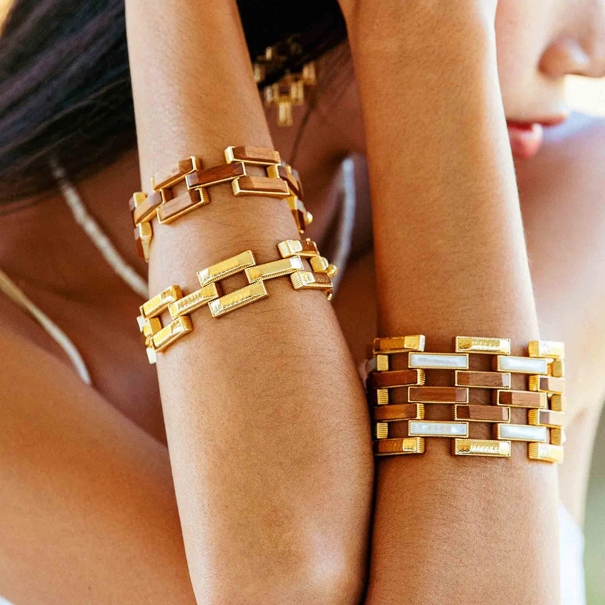 Pathway Link Bracelet, 7.5" - Teak sold by Capucine De Wulf product image thumbnail 3