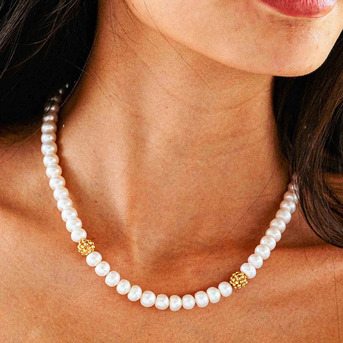 Berry Single Strand Necklace, 16"+2'' - Pearl sold by Capucine De Wulf product image thumbnail 3