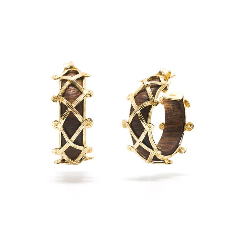 Earth Goddess Hoop Earrings - Teak sold by Capucine De Wulf