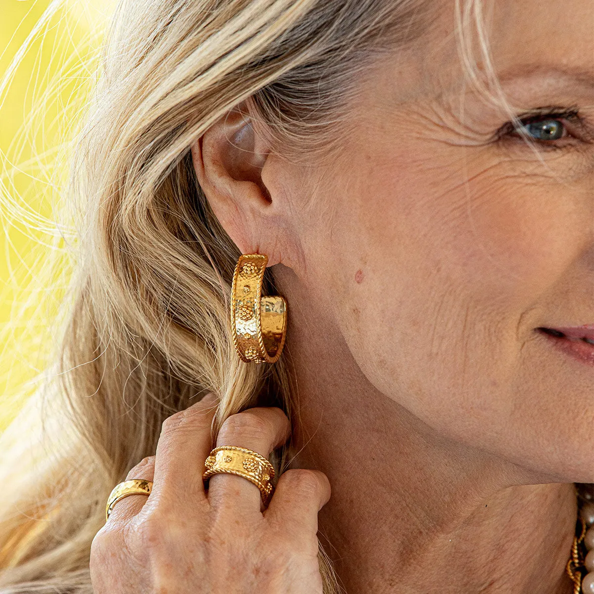 Berry Classic Medium Hoop Earrings - Gold sold by Capucine De Wulf product image thumbnail 4