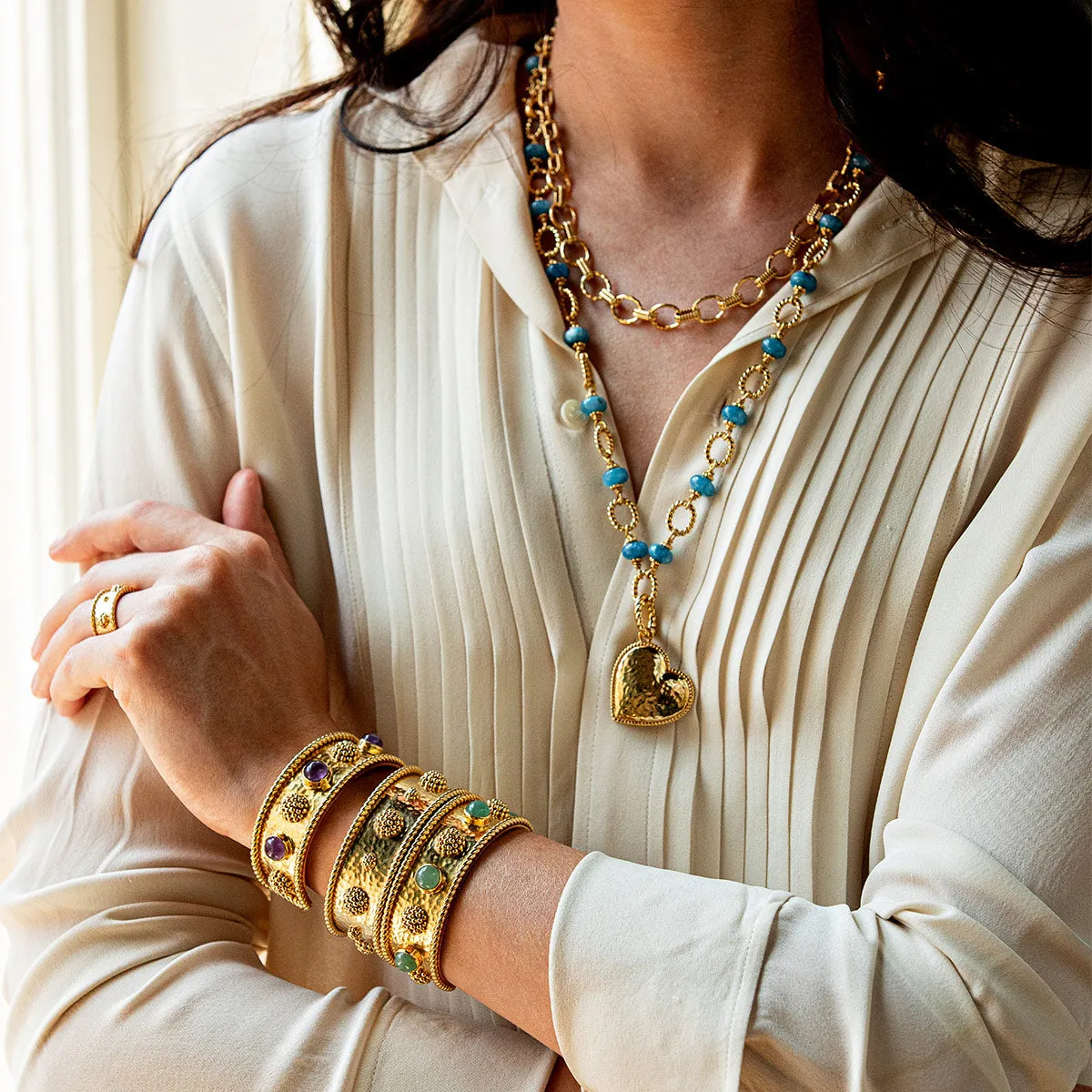 Berry Gem Cuff - Meadow Jade sold by Capucine De Wulf product image thumbnail 2