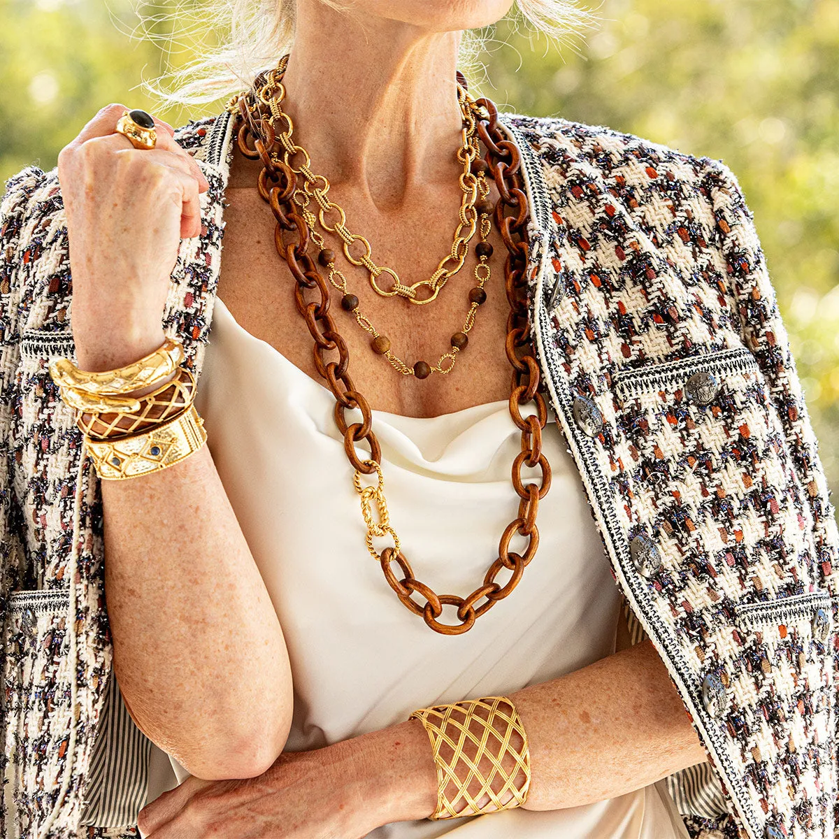 Earth Goddess Chain, 24'' - Teak sold by Capucine De Wulf product image thumbnail 4