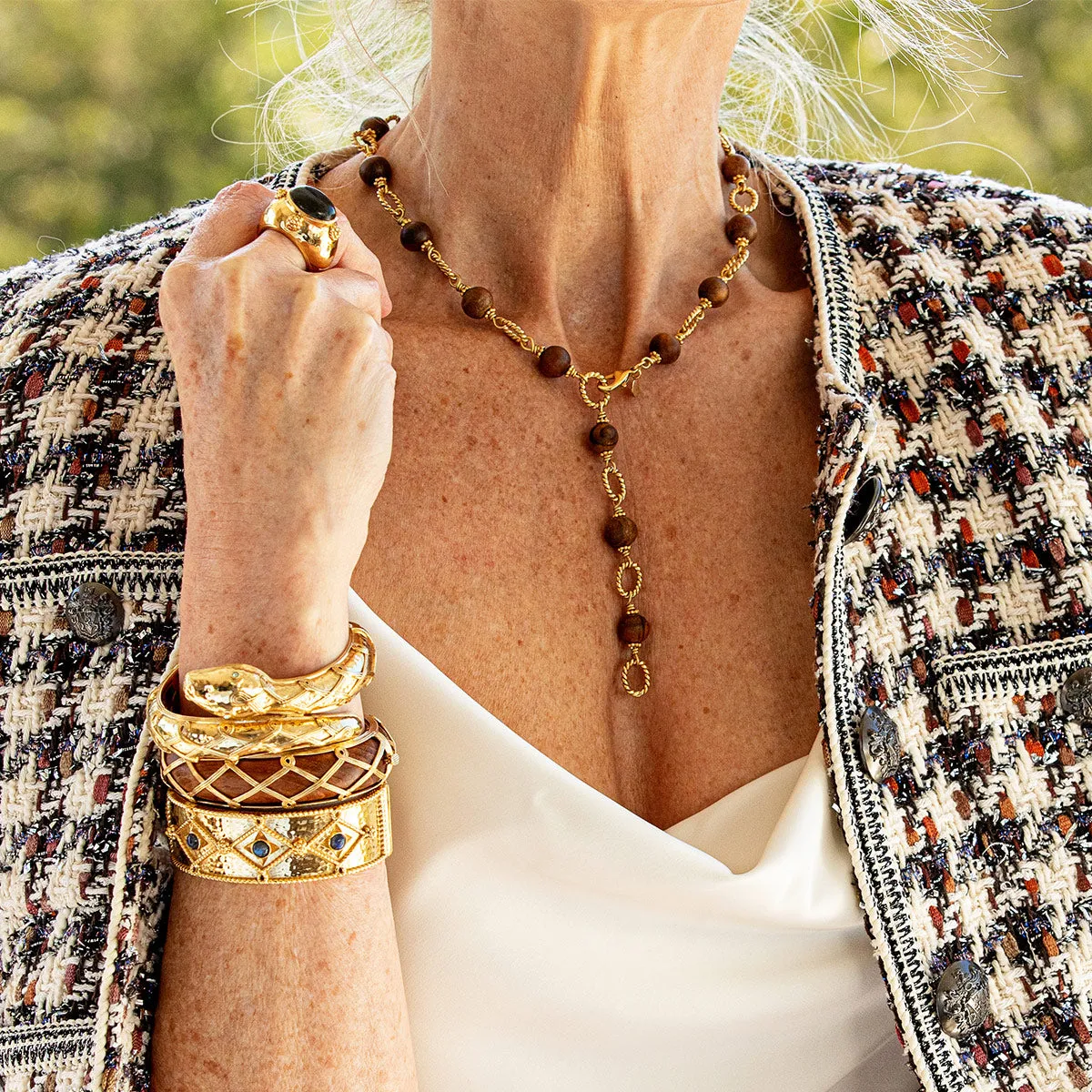 Earth Goddess Chain, 24'' - Teak sold by Capucine De Wulf product image thumbnail 5