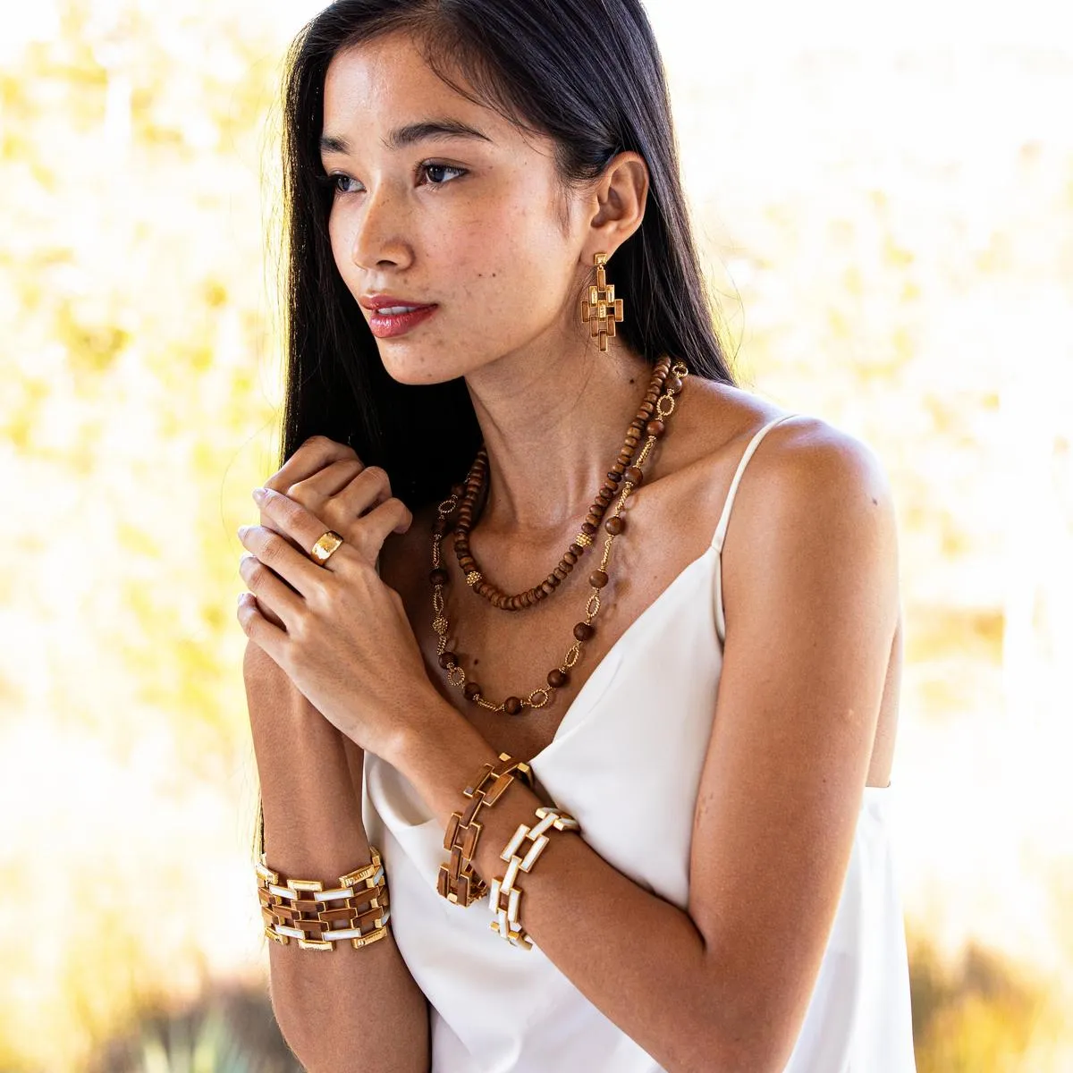 Earth Goddess Chain, 24'' - Teak sold by Capucine De Wulf product image thumbnail 2