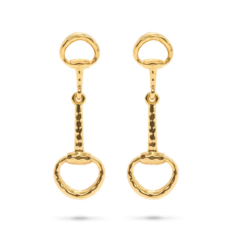 Equestrian Snaffle Bit Earrings - Gold sold by Capucine De Wulf