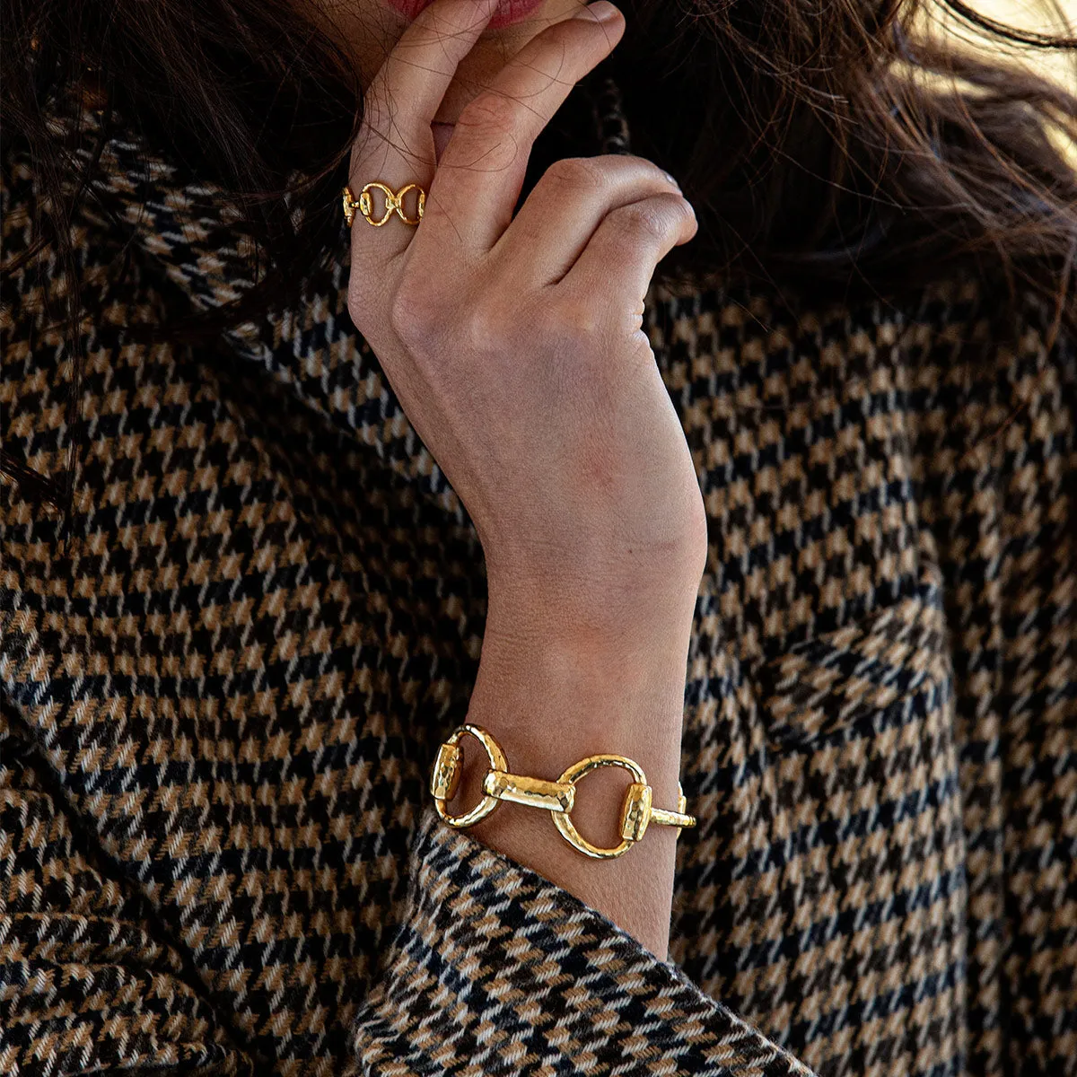 Equestrian Snaffle Bit Cuff - Gold sold by Capucine De Wulf product image thumbnail 3
