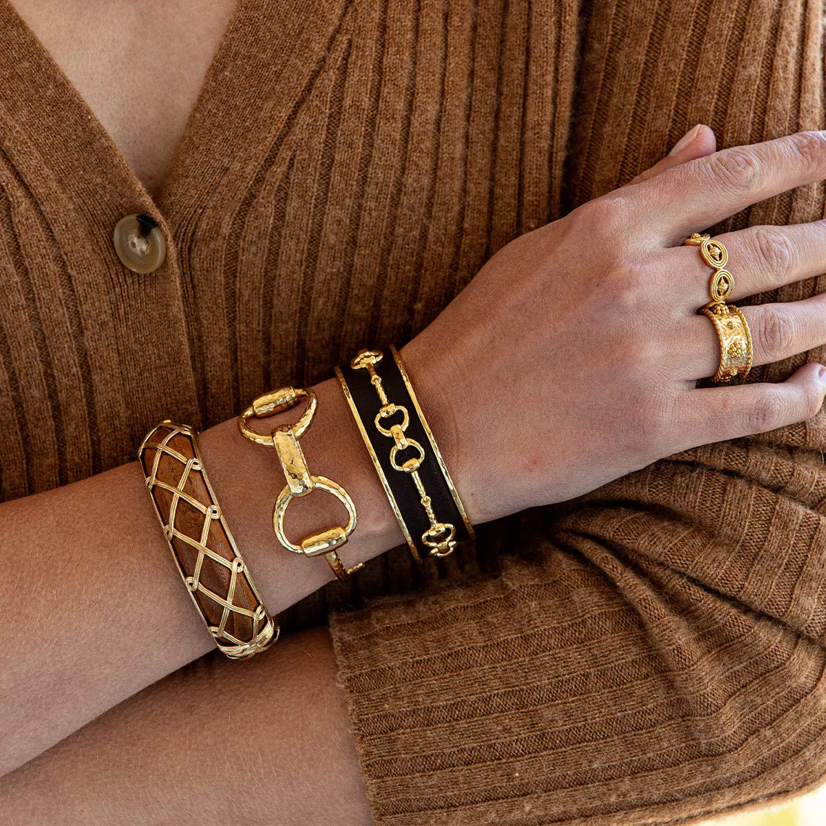 Equestrian Snaffle Bit Cuff - Gold sold by Capucine De Wulf product image thumbnail 5