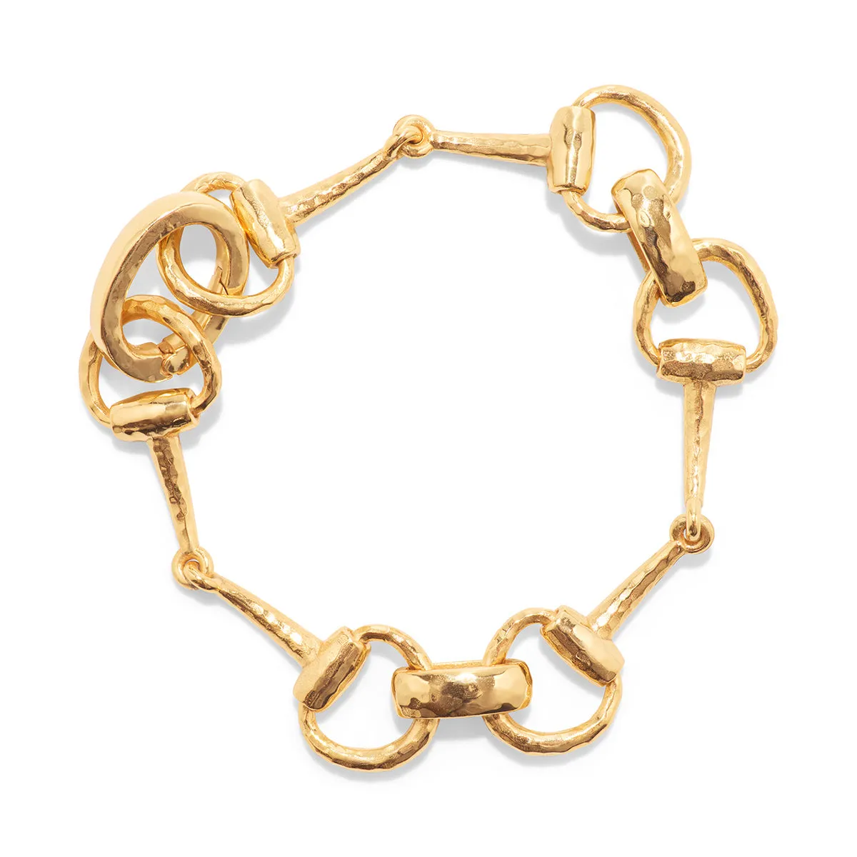 Equestrian Snaffle Bit Bracelet, 8" - Gold sold by Capucine De Wulf