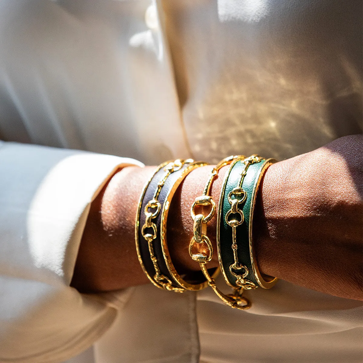 Equestrian Snaffle Bit Bracelet, 8" - Gold sold by Capucine De Wulf product image thumbnail 3