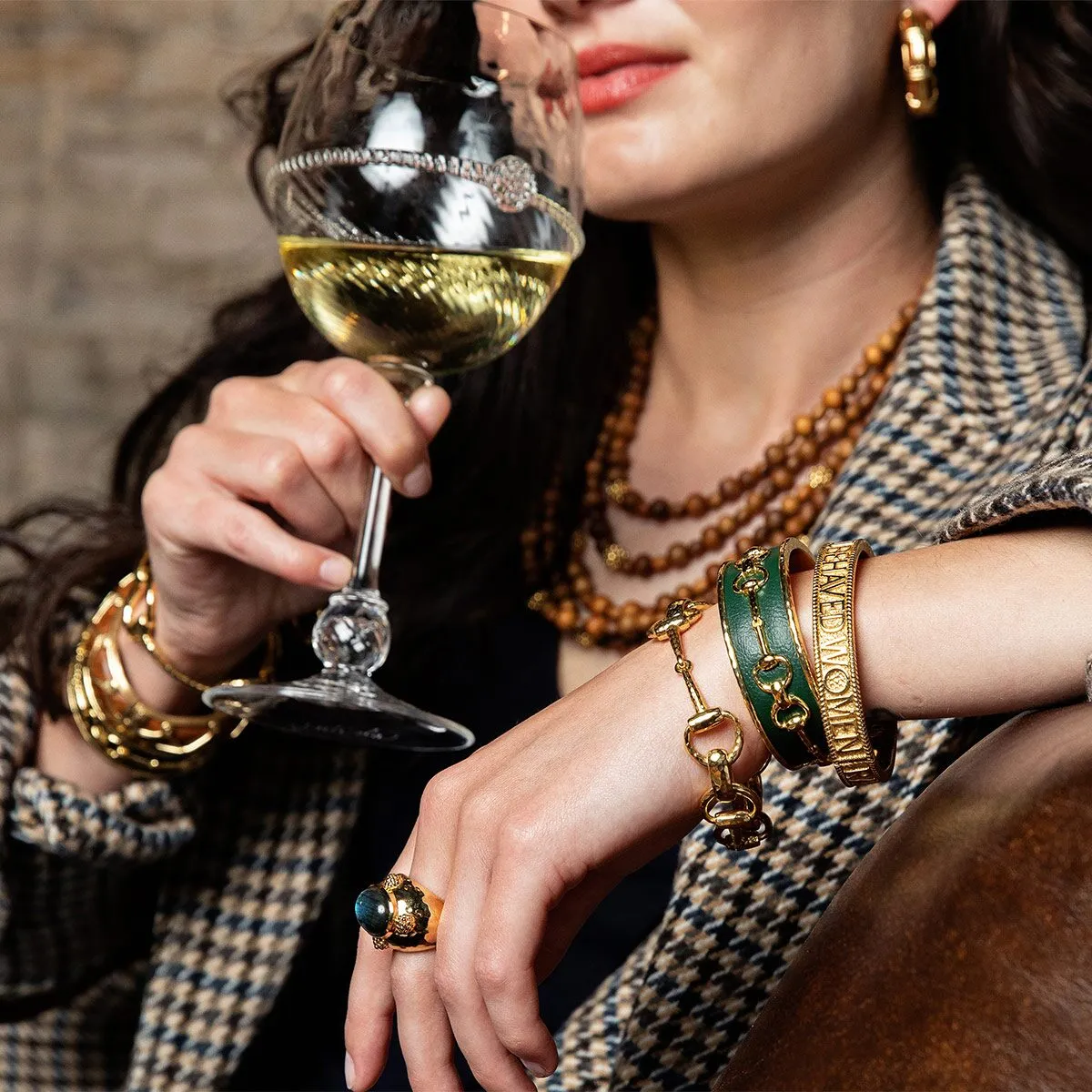 Equestrian Snaffle Bit Bracelet, 8" - Gold sold by Capucine De Wulf product image thumbnail 2