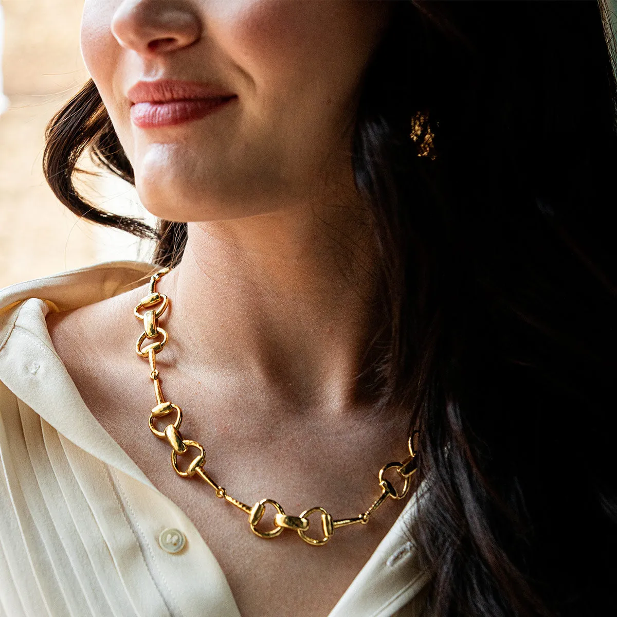 Equestrian Snaffle Bit Chain Necklace, 20" - Gold sold by Capucine De Wulf product image thumbnail 2
