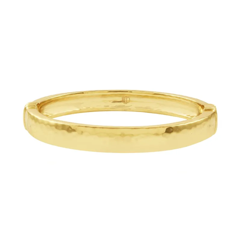 Cleopatra Oval Hinged Bangle - Gold sold by Capucine De Wulf