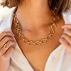 Cleopatra Grande Link Necklace, 16"+2'' - Gold sold by Capucine De Wulf