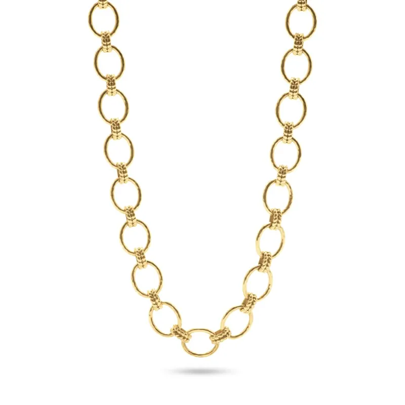 Cleopatra Grande Link Necklace, 16"+2'' - Gold sold by Capucine De Wulf