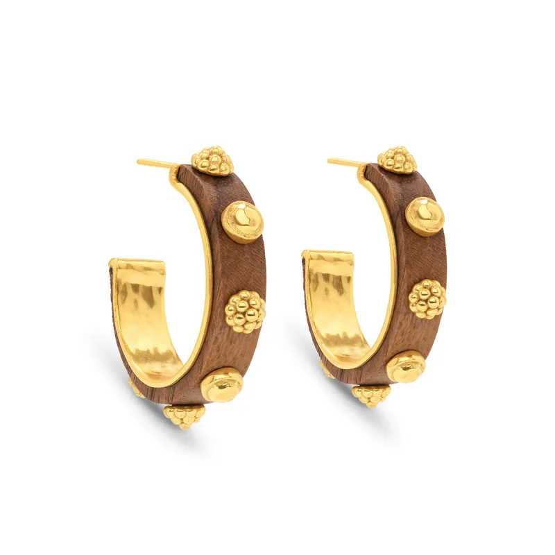 Gaia Hoop Earrings - Teak sold by Capucine De Wulf