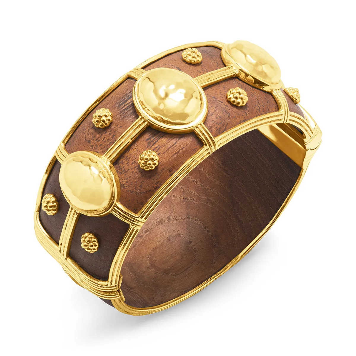 Gaia Grande Hinged Bangle - Teak sold by Capucine De Wulf product image thumbnail 5