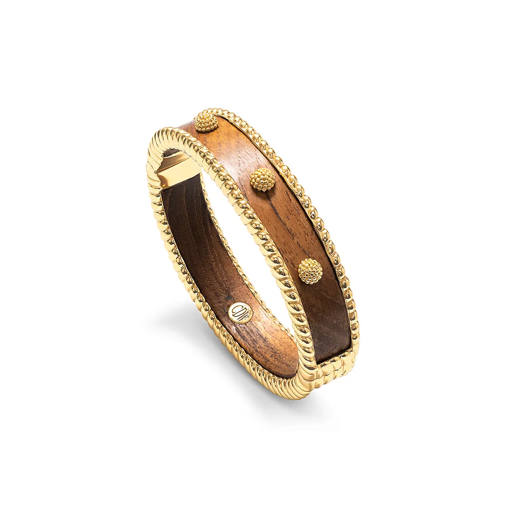 Berry Small Hinged Bangle - Teak sold by Capucine De Wulf product image thumbnail 5