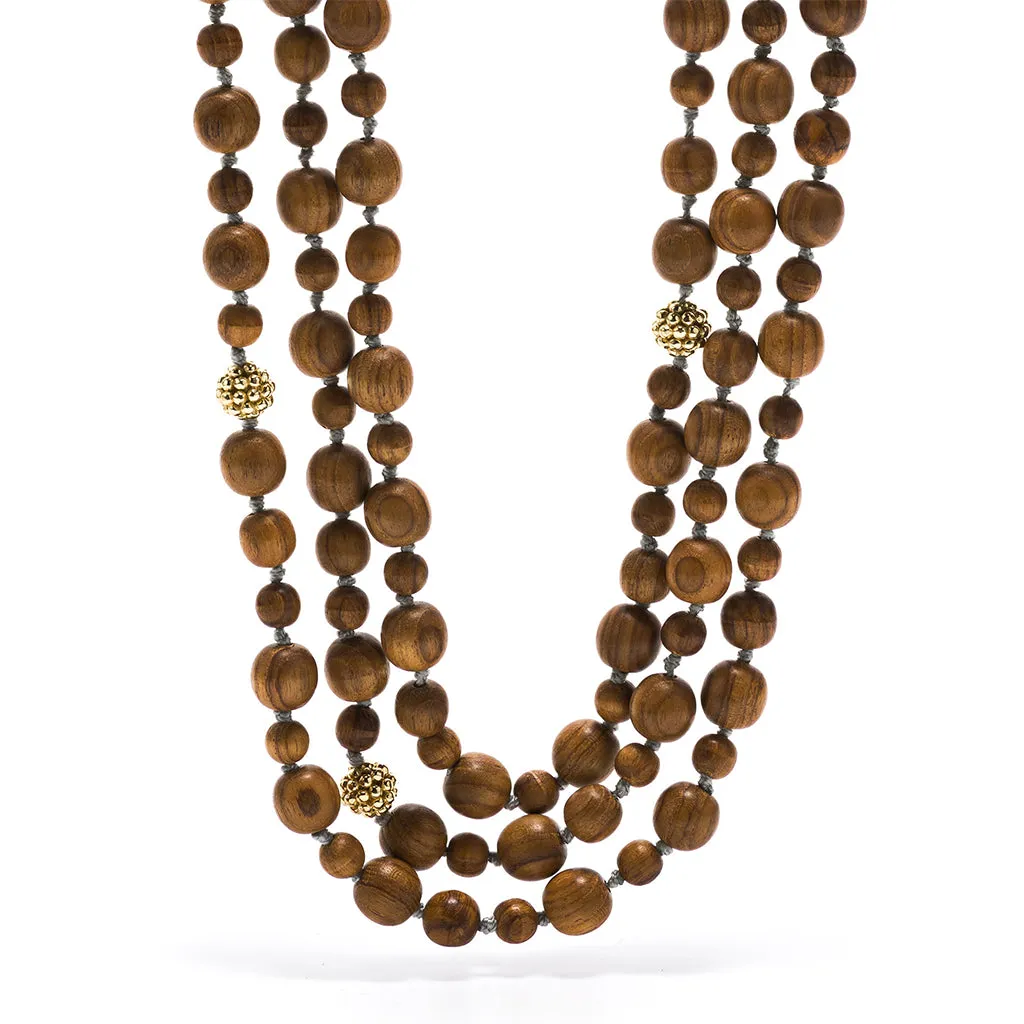 Earth Goddess Beads Necklace, 34'' - Teak sold by Capucine De Wulf product image thumbnail 5