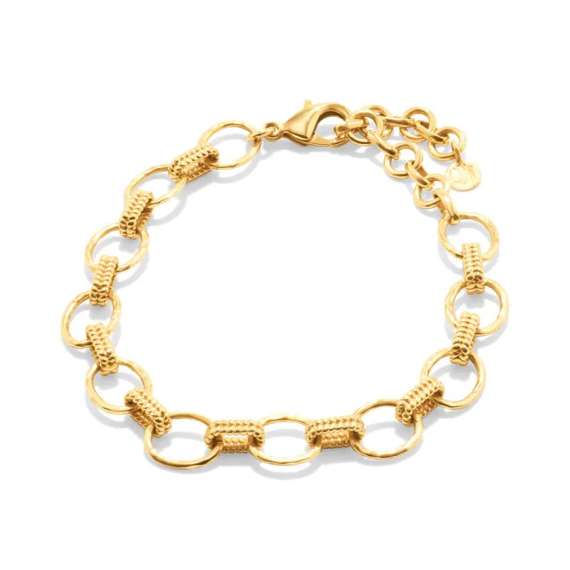 Cleopatra Grande Link Bracelet, 7+1.5" - Gold sold by Capucine De Wulf
