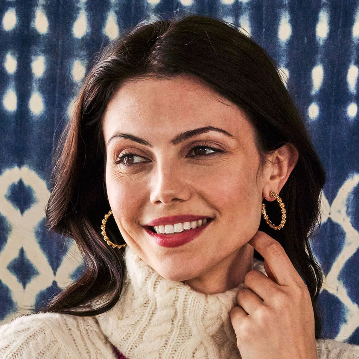 Berry Icon Medium Hoop Earrings - Gold sold by Capucine De Wulf product image thumbnail 2