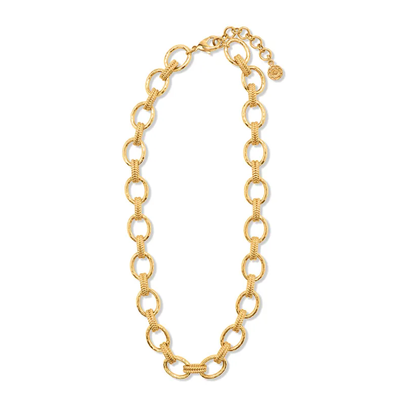 Cleopatra Regal Link Necklace, 16"+2" - Gold sold by Capucine De Wulf