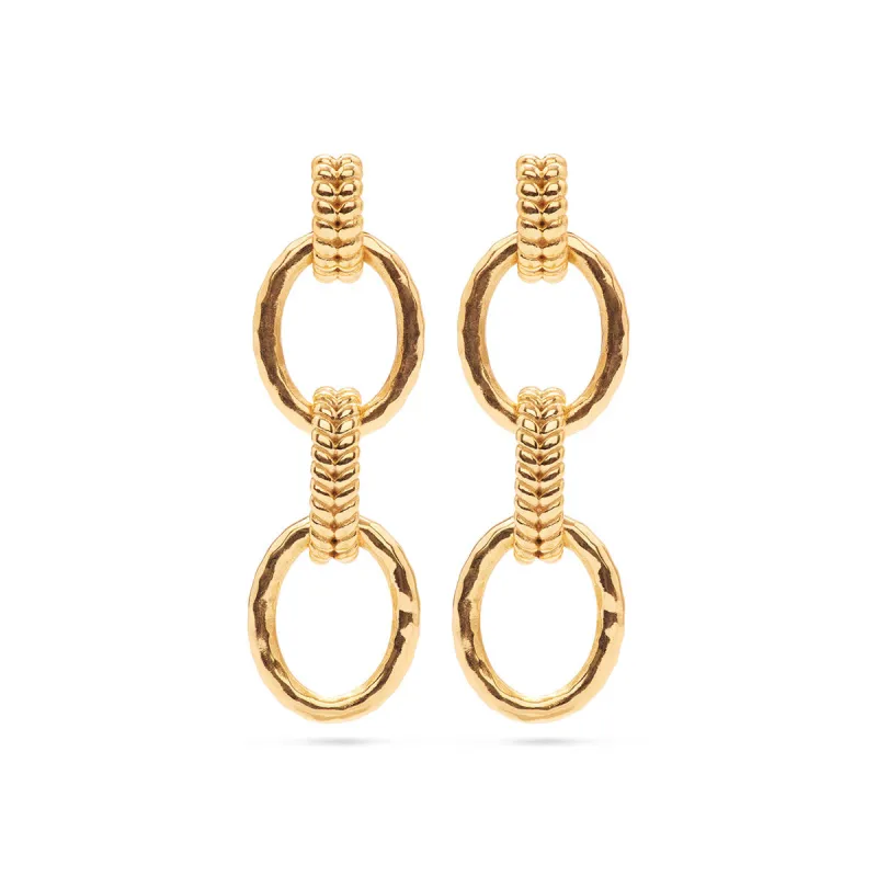 Cleopatra Regal Double Link Earrings - Gold sold by Capucine De Wulf