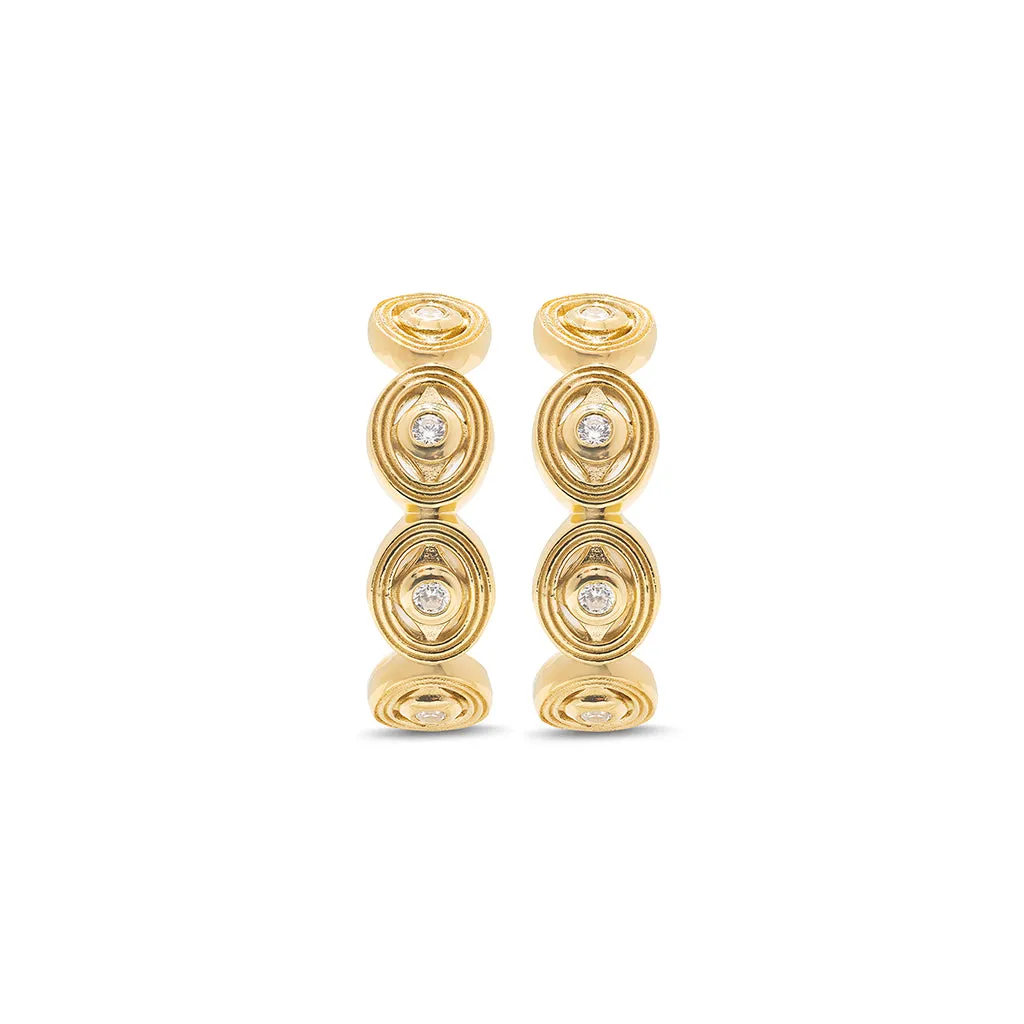 Monique Hoop Earrings - Clear Cubic Zirconia sold by Capucine De Wulf product image thumbnail 4