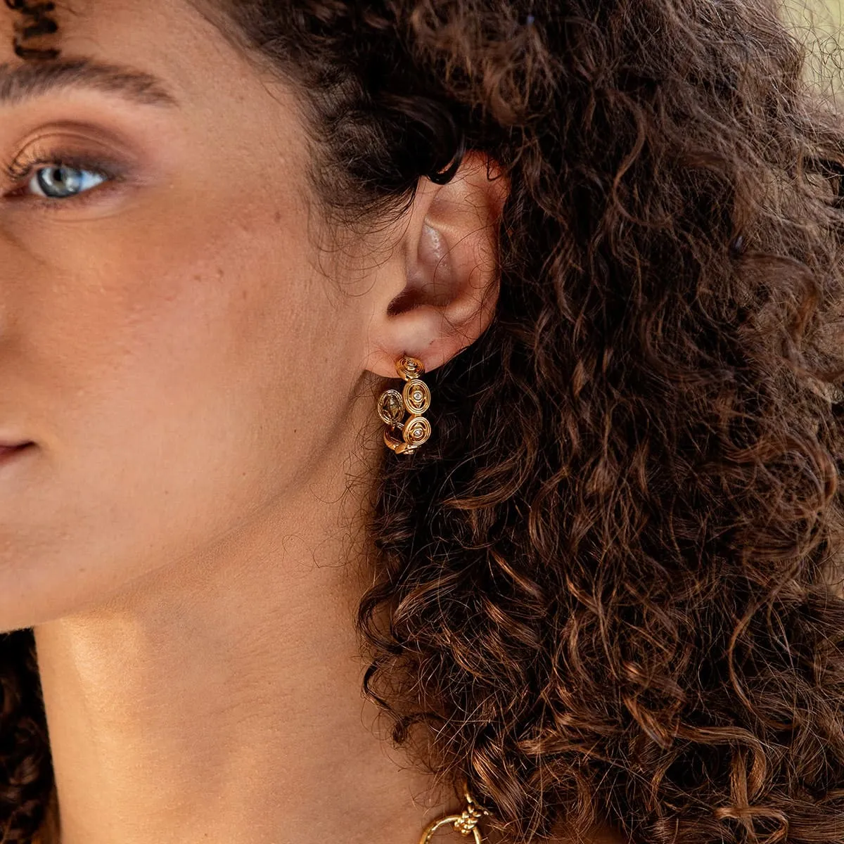 Monique Hoop Earrings - Clear Cubic Zirconia sold by Capucine De Wulf product image thumbnail 2