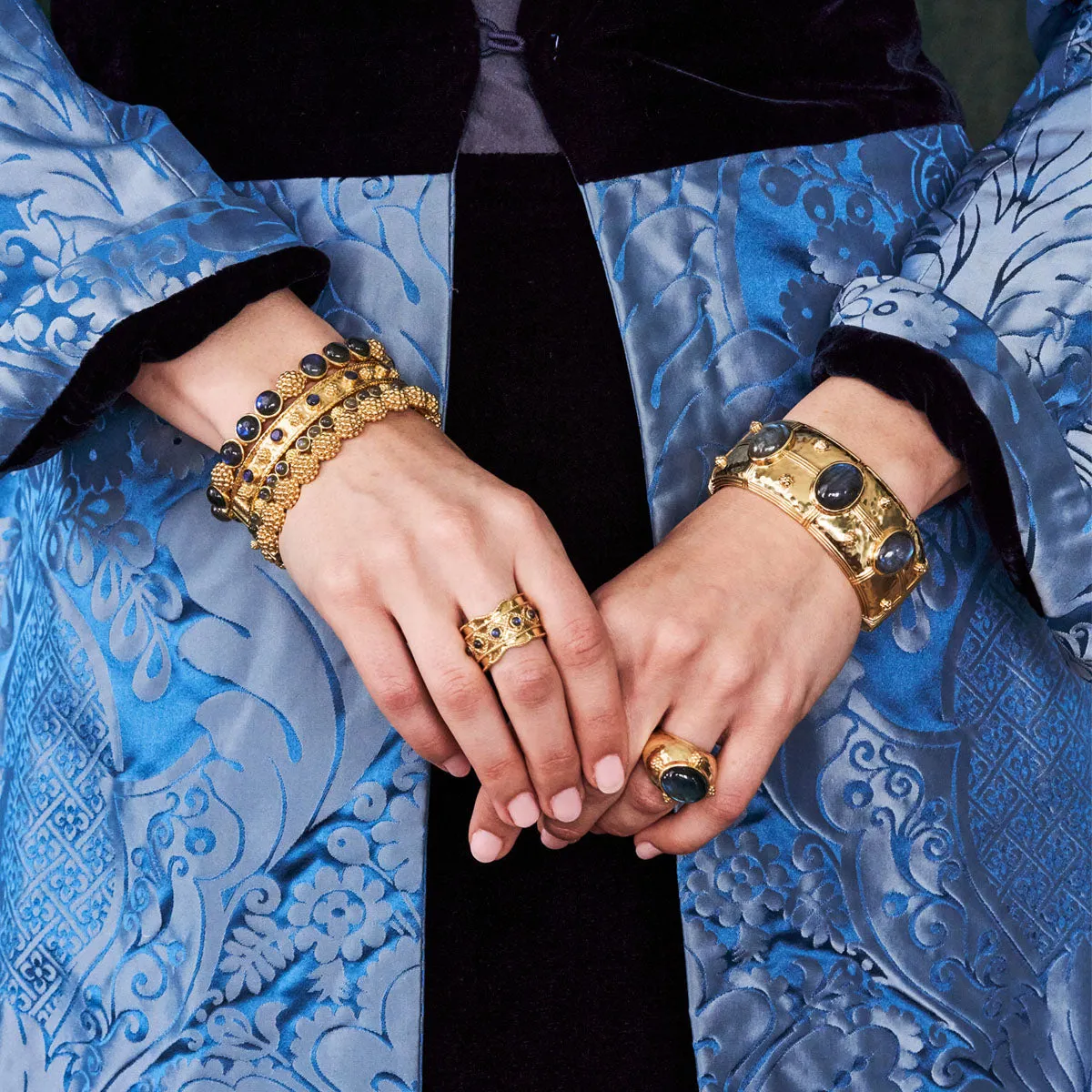 Berry Gem Petite Hinged Bangle - Blue Labradorite sold by Capucine De Wulf product image thumbnail 2