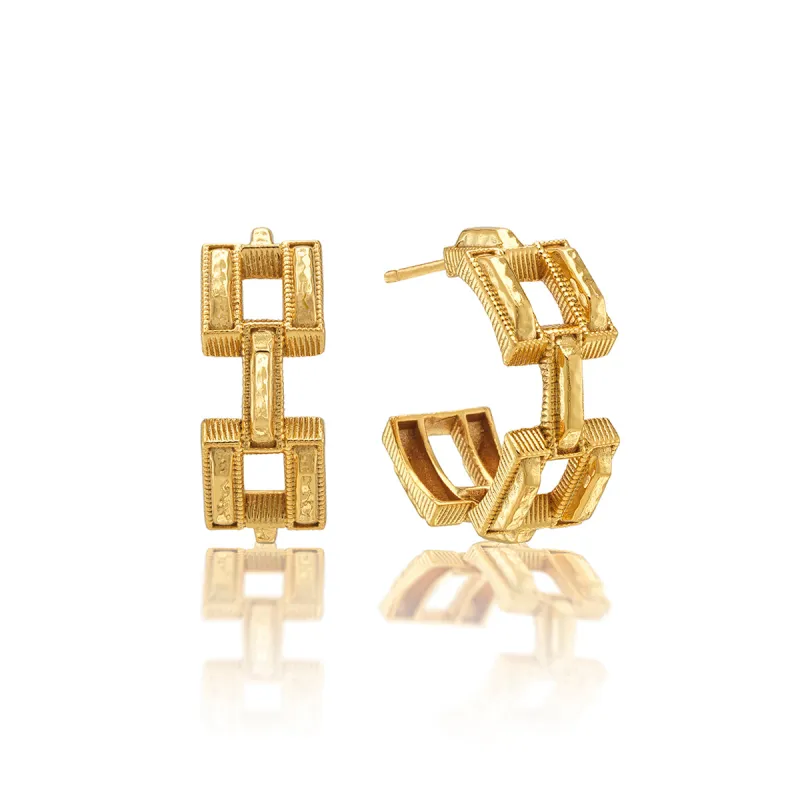 Pathway Hoop Earrings - Gold sold by Capucine De Wulf