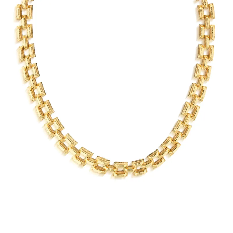 Pathway Petite Link Necklace, 17" - Gold made by Capucine De Wulf