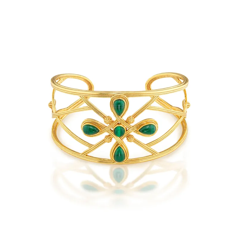 Monique Gem Cuff - Malachite sold by Capucine De Wulf