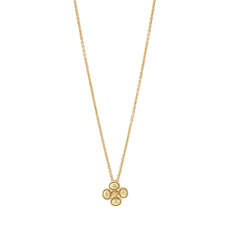 Berry Clover Station Necklace, 16"+2" - Gold sold by Capucine De Wulf