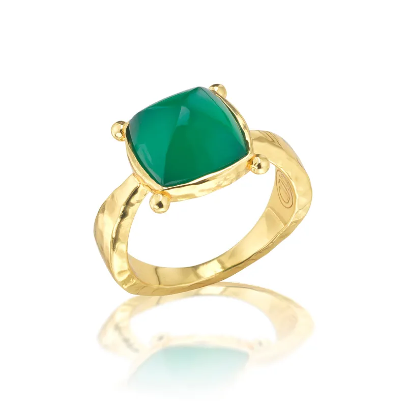 Mystic Eye Gem Ring - Green Onyx sold by Capucine De Wulf