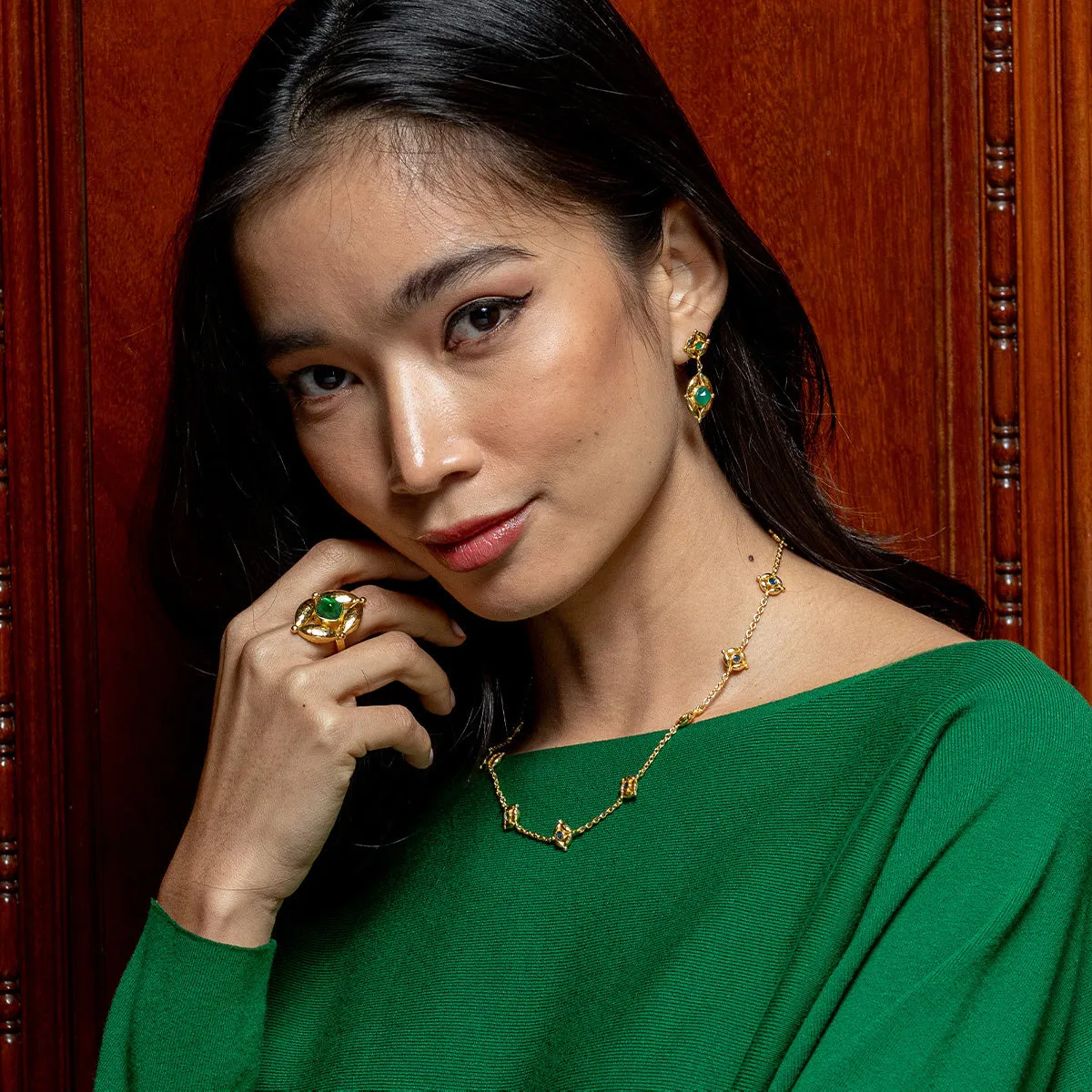 Mystic Eye Ring - Green Onyx sold by Capucine De Wulf product image thumbnail 2